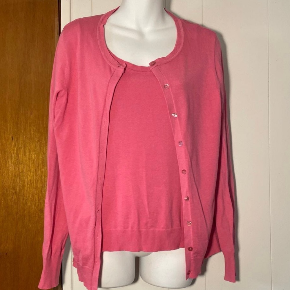 August Silk Pink Women's Cardigan Set